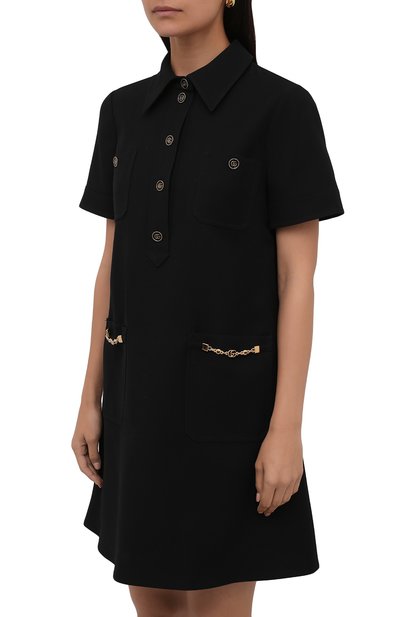 Платье из шелка и шерсти GUCCI, арт. 661672/ZAD88, фото 3