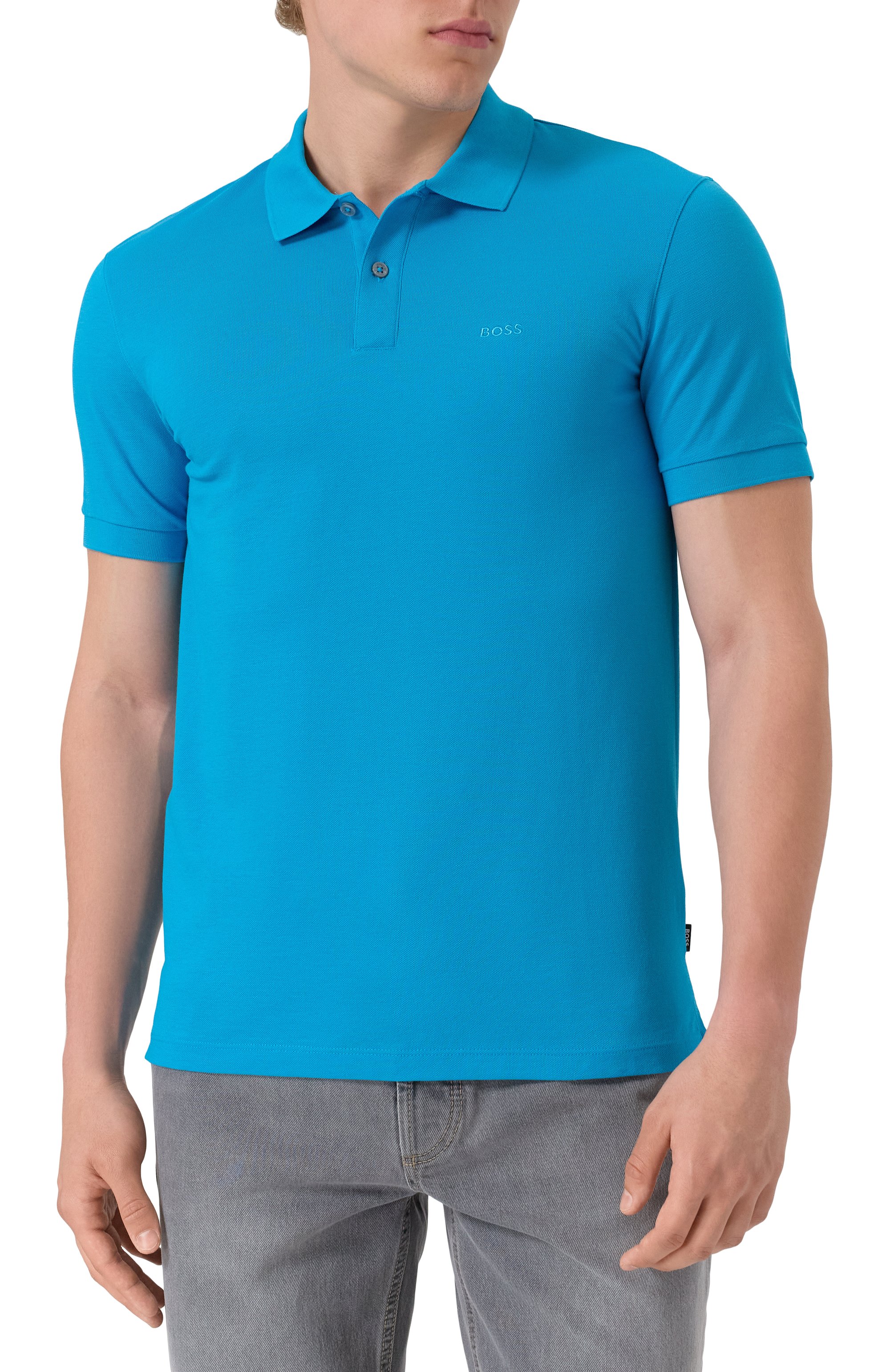 Хлопковое поло BOSS, арт. 50468362, фото 3