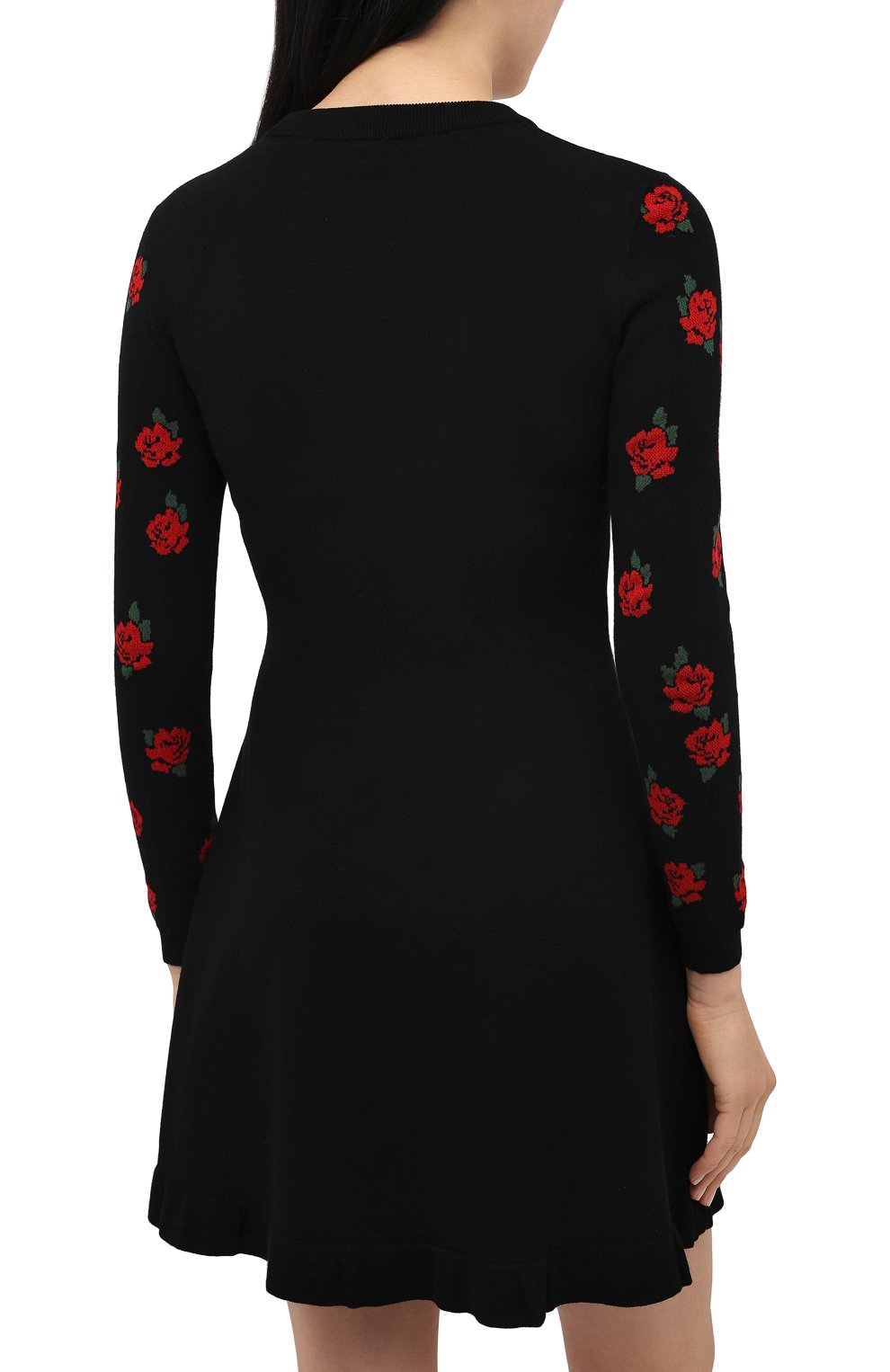 Платье из вискозы REDVALENTINO черного цвета по цене 73000 руб., арт. UR0KD01N/5GJ, фото 4 Платье из вискозы REDVALENTINO, арт. UR0KD01N/5GJ, фото 4