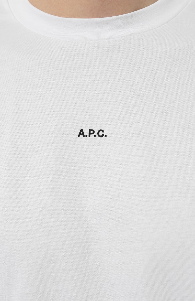 Хлопковая футболка A.P.C., арт. C0EI0-H26929, фото 5