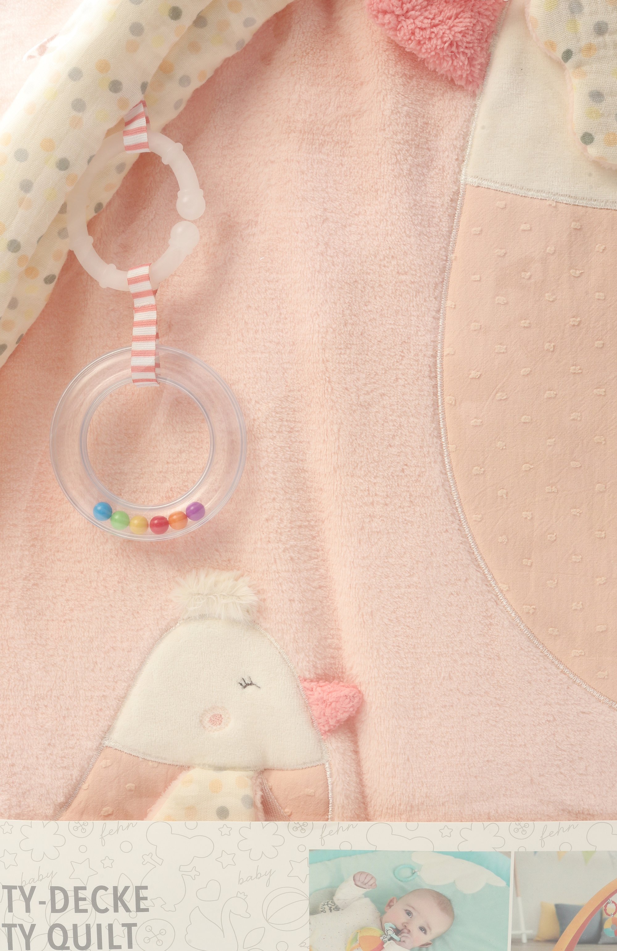 Развивающий коврик птичка FEHN светло-розового цвета по цене 11190 руб., арт. 45062, фото 2 Развивающий коврик птичка FEHN, арт. 45062, фото 2