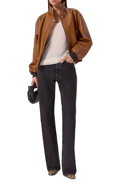 Женская кожаный бомбер BATS, арт. BTSJ_119