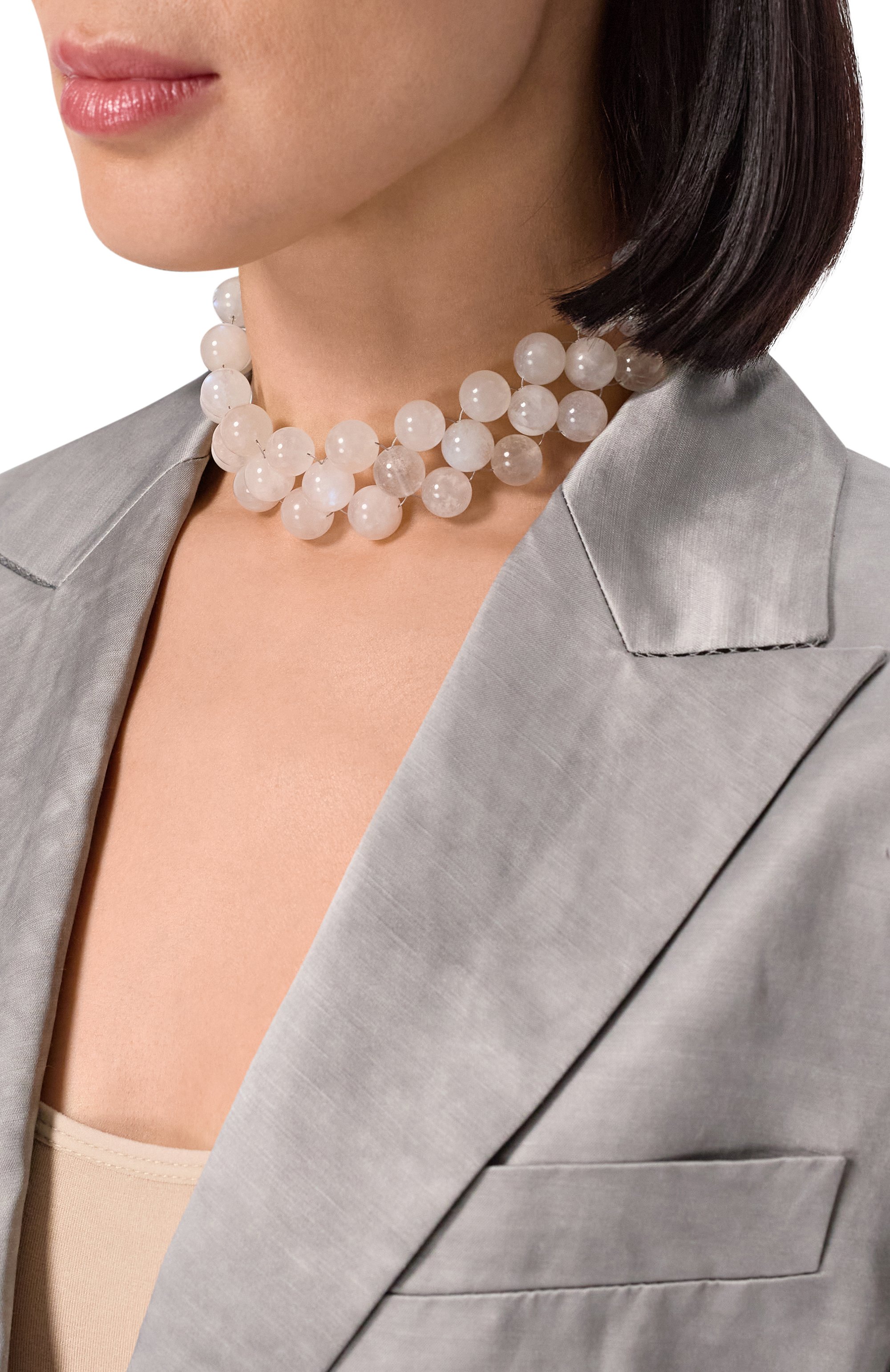 Чокер-фенечка с лунным камнем MOONKA, арт. CRT-111WH-BD00-MST, фото 2