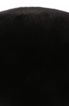 Женская шапка-ушанка из меха норки FURLAND черного цвета, арт. 0142300140080400811 | Фото 4 (Материал сплава: Проставлено; Нос: Не проставлено; Материал: Натуральный мех)