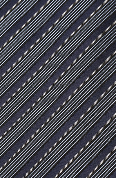 Шелковый галстук с узором ZEGNA темно-синего цвета по цене 22850 руб., арт. Z4E18/1XW, фото 3 Шелковый галстук с узором ZEGNA, арт. Z4E18/1XW, фото 3