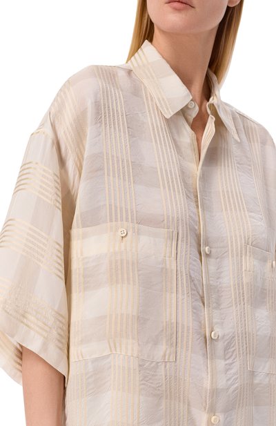 Рубашка из вискозы UMA WANG кремового цвета по цене 92650 руб., арт. UM1527, фото 5 Рубашка из вискозы UMA WANG, арт. UM1527, фото 5