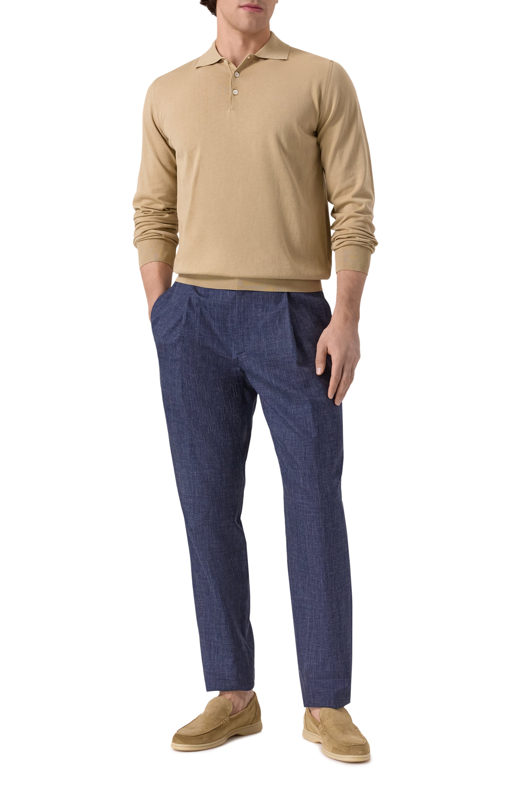 Брюки из шерсти и шелка GIORGIO ARMANI, арт. GM001193/TE13965, фото 2