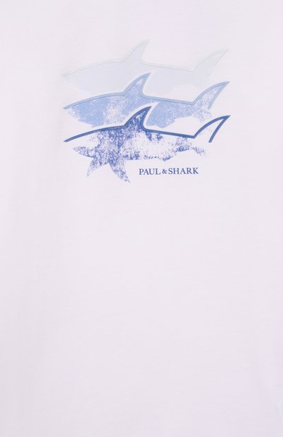Хлопковая футболка PAUL & SHARK JUNIOR, арт. WQM00H/LAA54/10A-16A, фото 3
