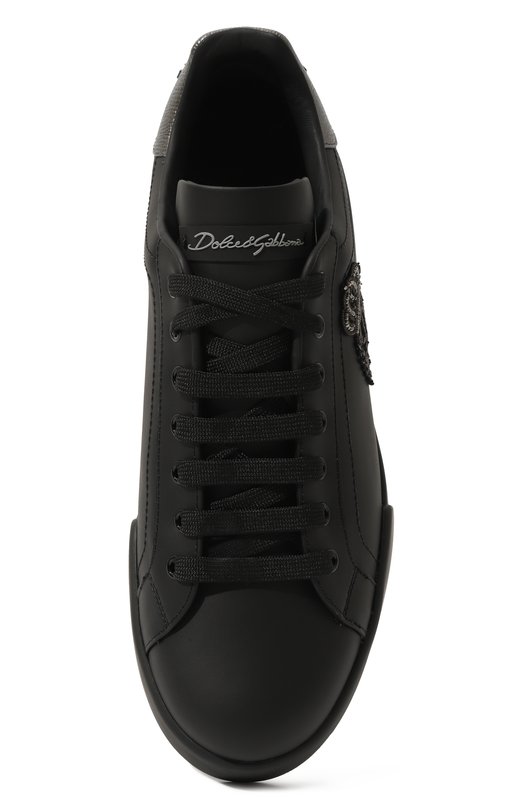 Кожаные кеды Portofino Dolce & Gabbana CS1761/AH164 Чёрный  CS1761/AH164 Фото 6
