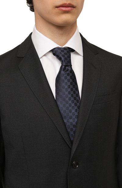 Шелковый галстук GUCCI, арт. 456520 4B002, фото 2