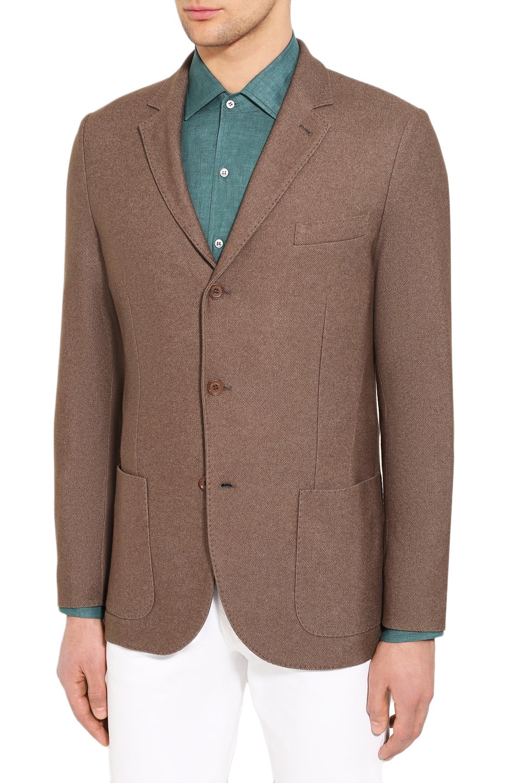 Пиджак из шелка и кашемира LORO PIANA коричневого цвета по цене 299500 руб., арт. FAI2572, фото 3 Пиджак из шелка и кашемира LORO PIANA, арт. FAI2572, фото 3