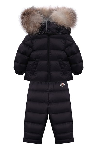 Комплект из куртки и комбинезона MONCLER темно-синего цвета по цене 85150 руб., арт. G2-951-1F504-02-53079, фото 1 Комплект из куртки и комбинезона MONCLER, арт. G2-951-1F504-02-53079, фото 1