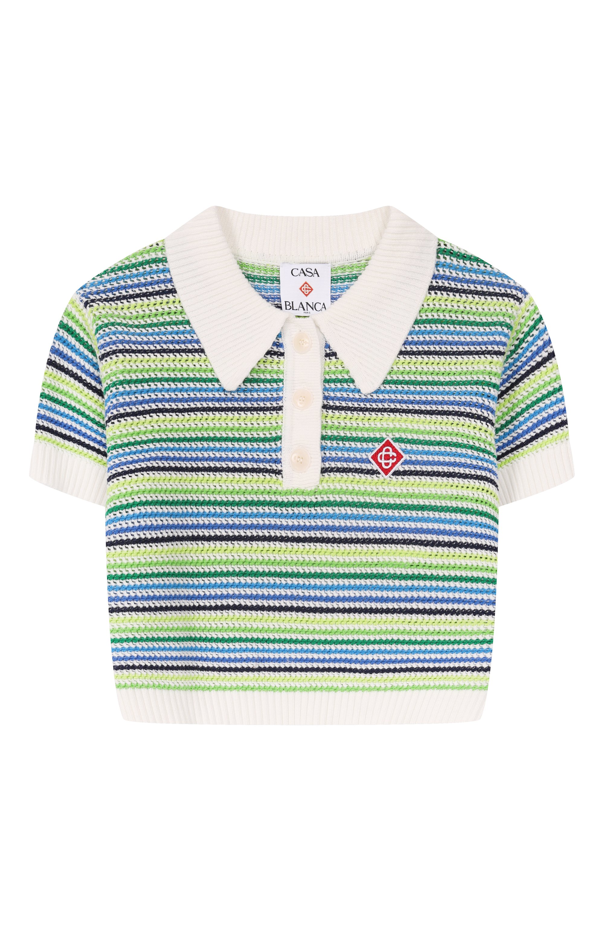 Хлопковое поло CASABLANCA, арт. K-SP26-KW-1363-01-EX-BC, фото 1