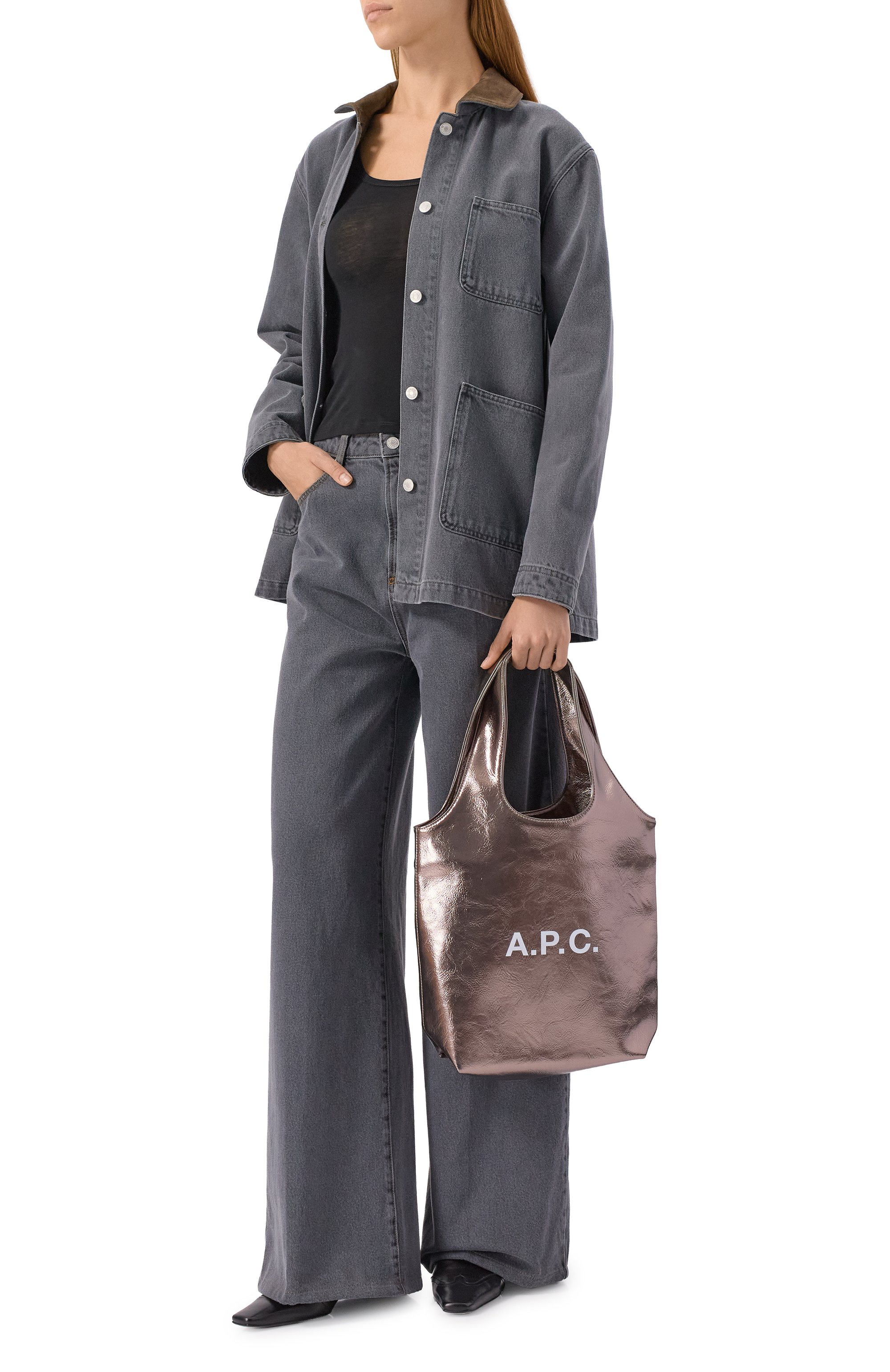 Сумка-шопер ninon small A.P.C., арт. M61861/PUABZ, фото 7