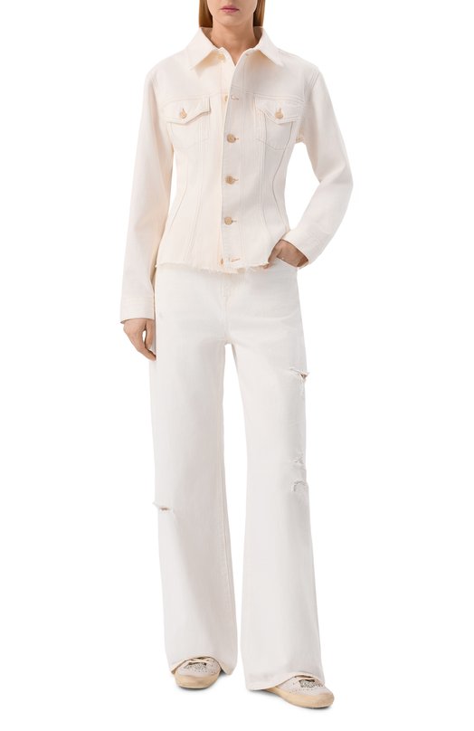 Джинсовая куртка Cinched Trucker 7 For All Mankind 7U7I0D52-MKY Белый  7U7I0D52-MKY Фото 2