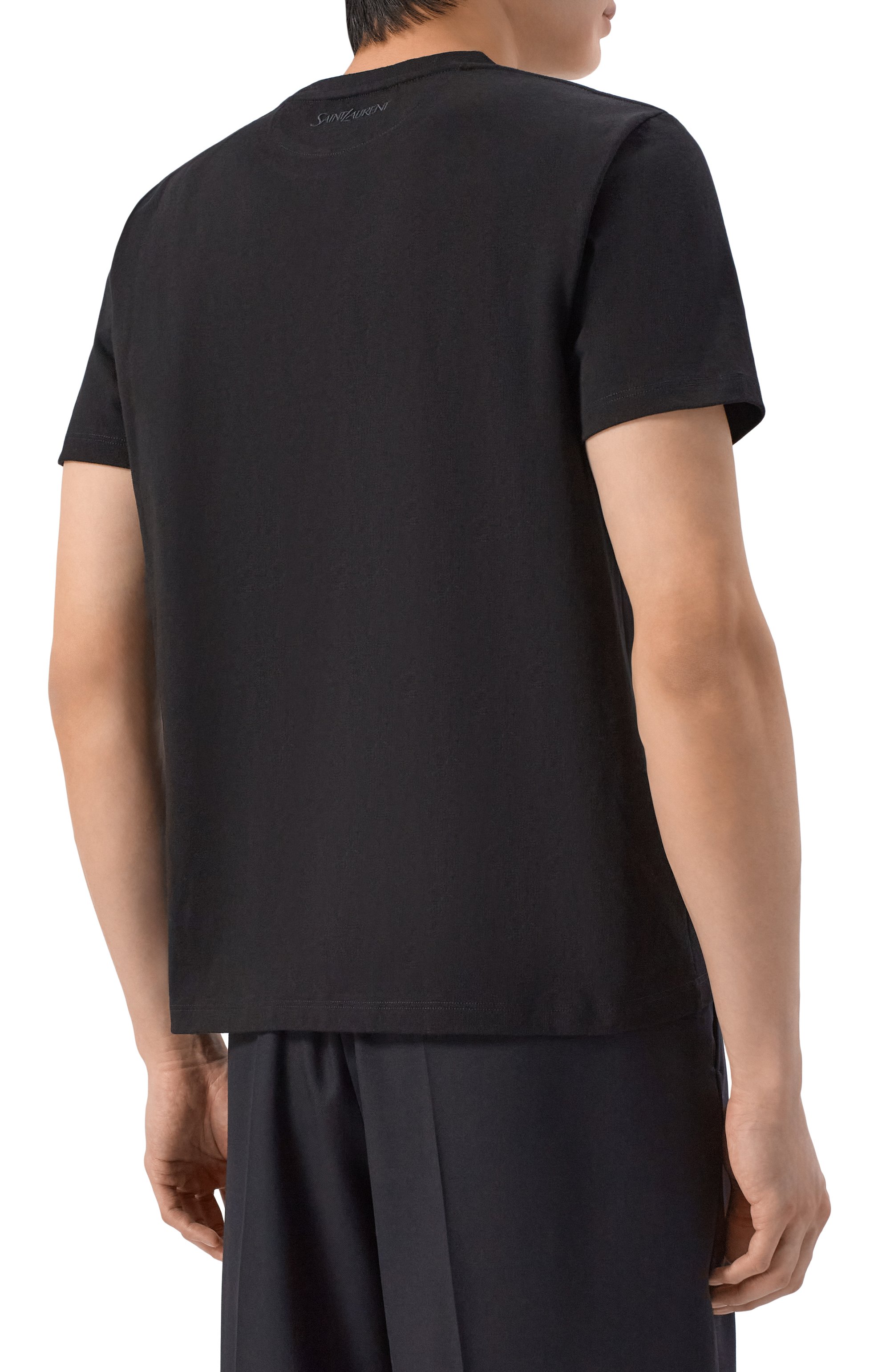 Хлопковая футболка SAINT LAURENT, арт. 861693/Y38AK, фото 4