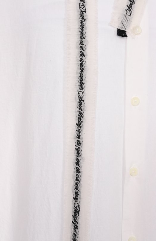 Хлопковая рубашка Ann Demeulemeester B0012776/FA026 Белый  B0012776/FA026 Фото 6