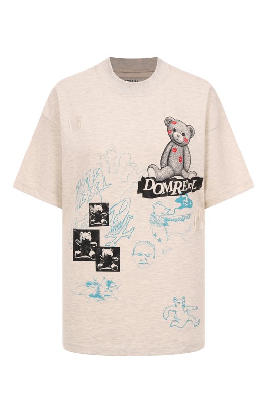Хлопковая футболка DOMREBEL HIGH L0W T-SHIRT Кремовый HIGH L0W T-SHIRT
