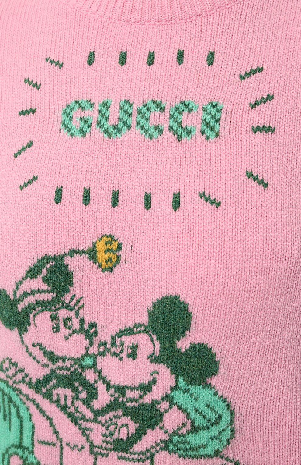 Шерстяной свитер disney x gucci GUCCI розового цвета по цене 187200 руб., арт. 606201 XKA7O, фото 5 Шерстяной свитер disney x gucci GUCCI, арт. 606201 XKA7O, фото 5