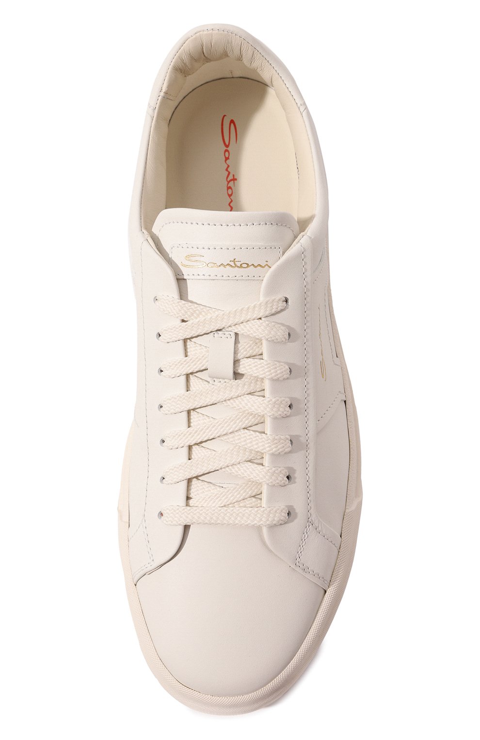 Кожаные кеды gloria SANTONI белого цвета по цене 74650 руб., арт. MBGT21779PNNGSL7I20, фото 6 Кожаные кеды gloria SANTONI, арт. MBGT21779PNNGSL7I20, фото 6