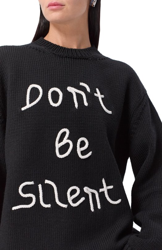 Хлопковый пуловер Moschino A0929/5405 Чёрный  A0929/5405 Фото 5