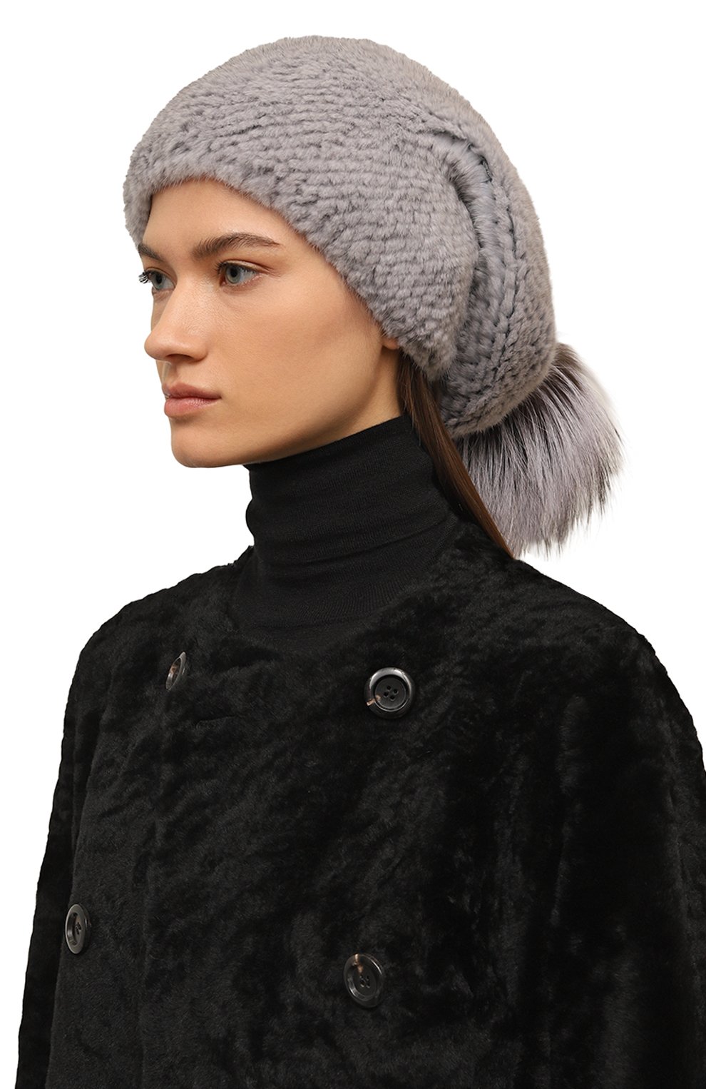 Меховая шапка из норки и лисы VICTORIA KUSENKOVA, арт. 050750036205, фото 2
