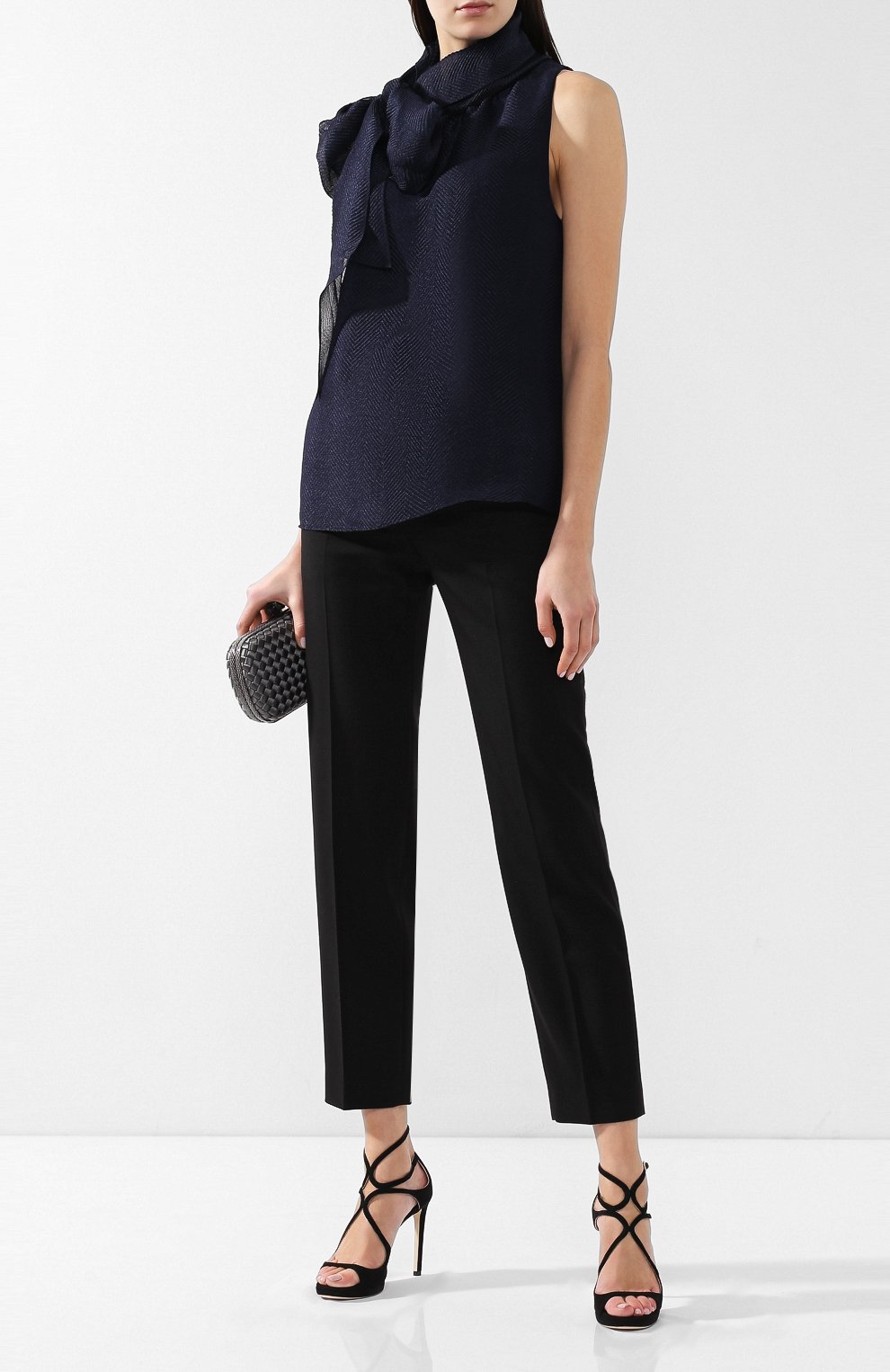 Замшевые босоножки lance JIMMY CHOO черного цвета по цене 84550 руб., арт. LANCE/PF 100/SUE, фото 2 Замшевые босоножки lance JIMMY CHOO, арт. LANCE/PF 100/SUE, фото 2