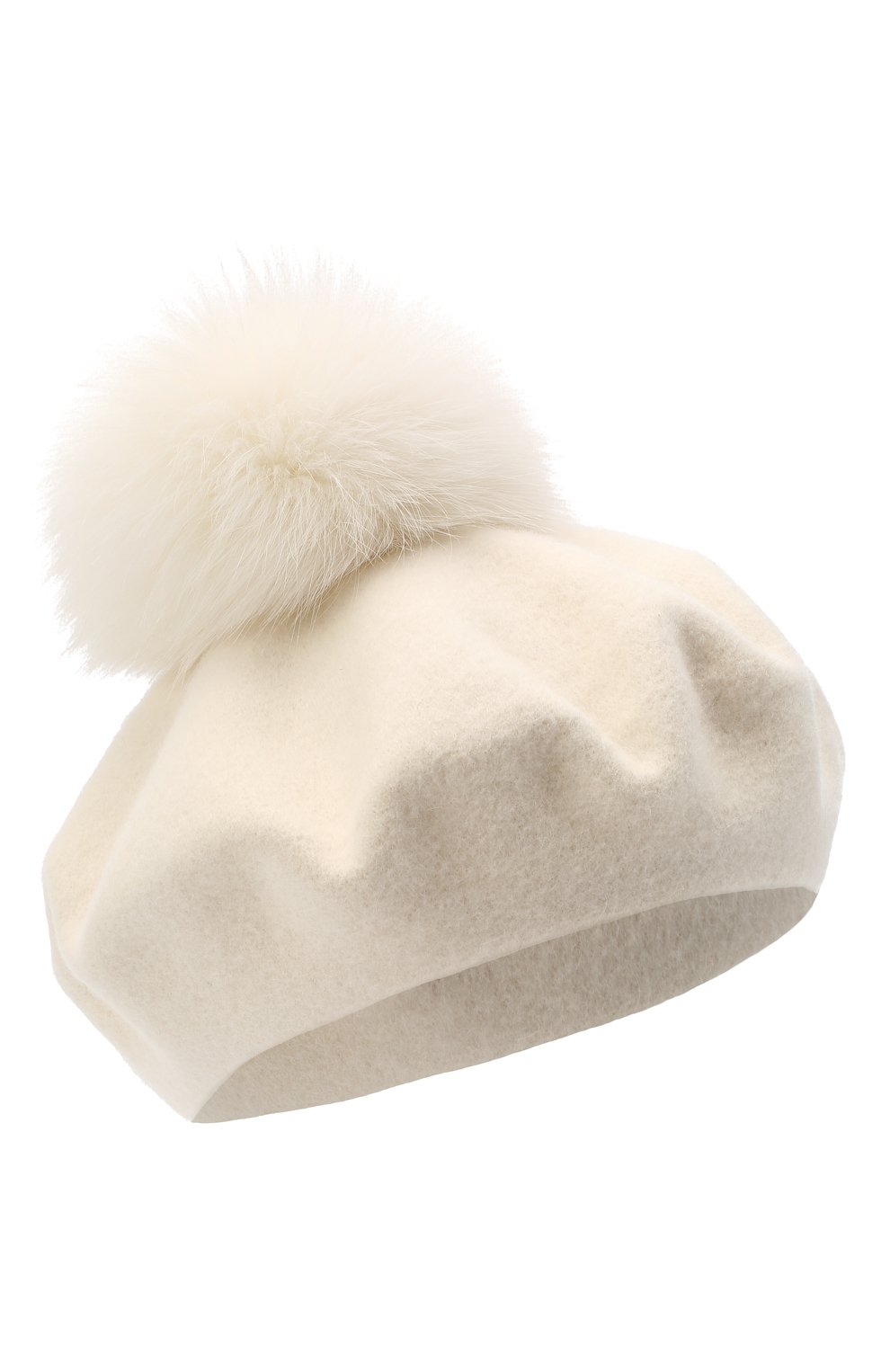 Шерстяной берет с меховым помпоном CATYA, арт. 024503, фото 1
