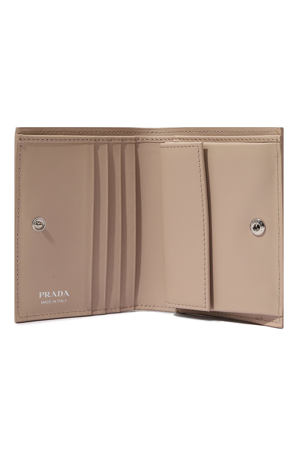 Кожаное портмоне PRADA бежевого цвета по цене 59000 руб., арт. 1MV204-2BBE-F0NZ2, фото 3 Кожаное портмоне PRADA, арт. 1MV204-2BBE-F0NZ2, фото 3