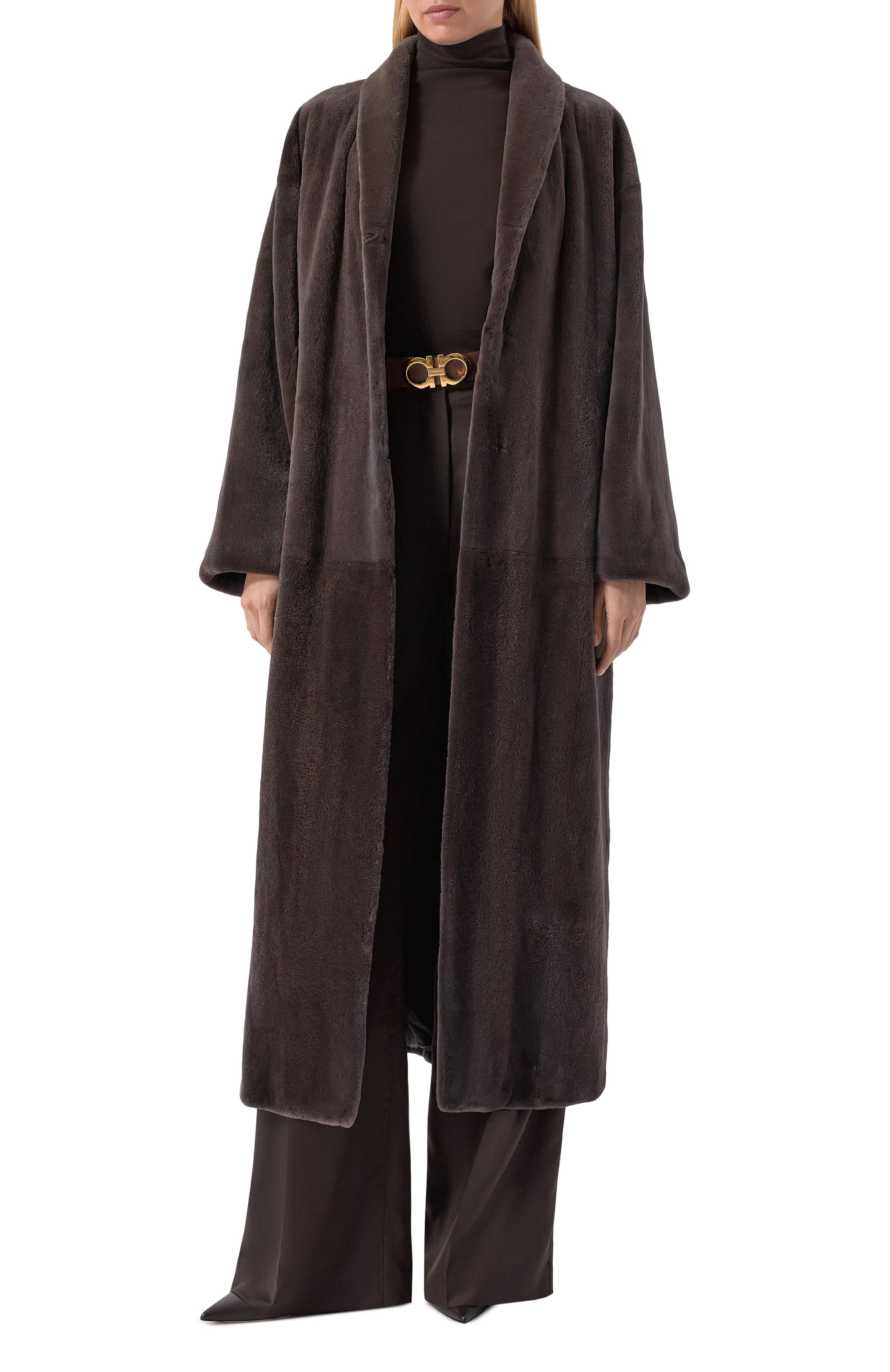 Шуба из норки GIULIA GURMAN серого цвета по цене 1500000 руб., арт. 2501NG40, фото 2 Шуба из норки GIULIA GURMAN, арт. 2501NG40, фото 2