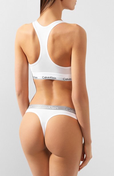 Хлопковые стринги с логотипом бренда CALVIN KLEIN, арт. QD3539E, фото 3