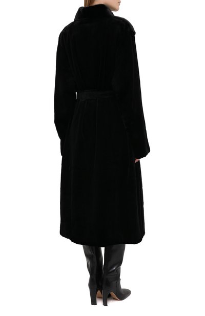 Шуба из меха норки YVES SALOMON, арт. 7WYM75720VLVR/BLACK/50, фото 4