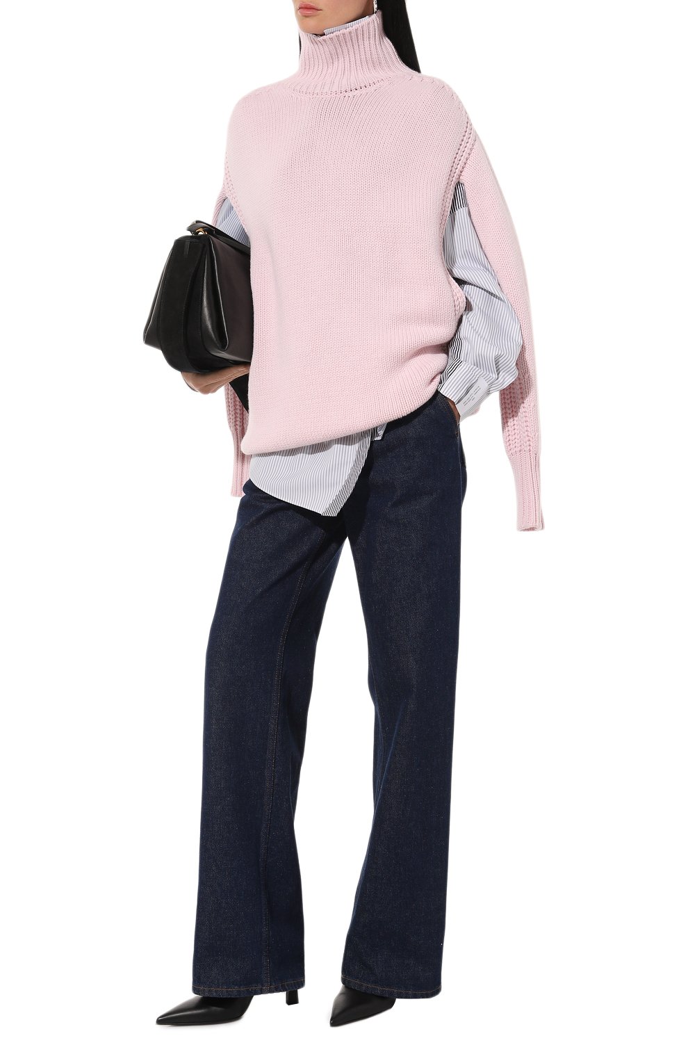 Кашемировый свитер SASUPHI светло-розового цвета по цене 237500 руб., арт. W24603/WS, фото 2 Кашемировый свитер SASUPHI, арт. W24603/WS, фото 2