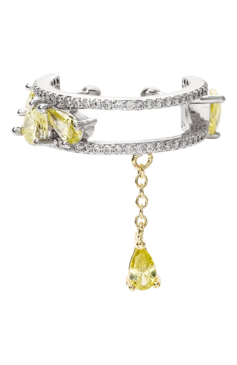 Женская кафф CAVIAR JEWELLERY серебряного цвета, арт. ММ007 | Фото 1 (Региональные ограничения белый список (Axapta Mercury): Не проставлено; Нос: Не проставлено; Материал: Камень, Металл)