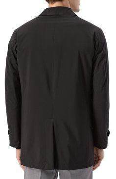 Мужской плащ STEFANO RICCI черного цвета, арт. M6J5100031/PL001H_SET | Фото 4 (Драгоценные камни: Простав�лено; Длина (верхняя одежда): Короткие; Материал сплава: Проставлено; Рукава: Длинные; Мужское Кросс-КТ: Плащ-верхняя одежда; Стили: Кэжуэл; Материал внешний: Синтетический материал)