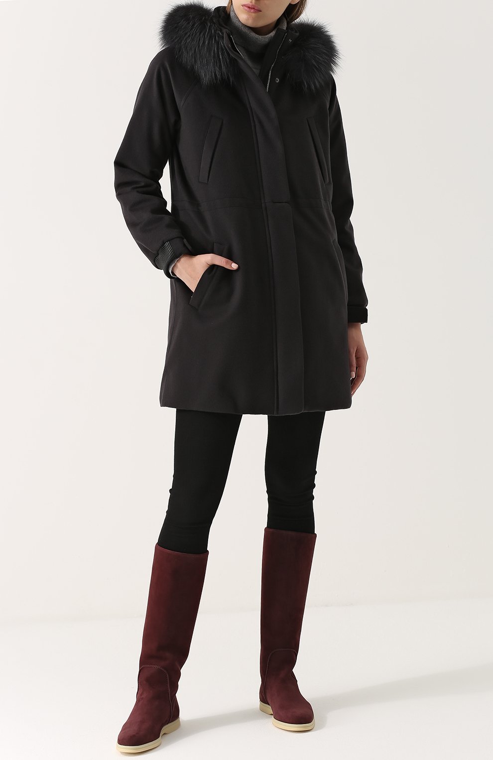 Сапоги из нубука на контрастной подошве LORO PIANA, арт. FAG3617, фото 2