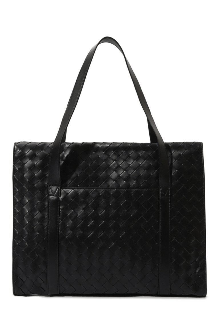 Мужская сумка-тоут intrecciato BOTTEGA VENETA черного цвета, арт. 795102/V2HL1 | Фото 6 (Материал сплава: Проставлено; Материал: Натуральная кожа; Драгоценные камни: Проставлено; Размер: large)