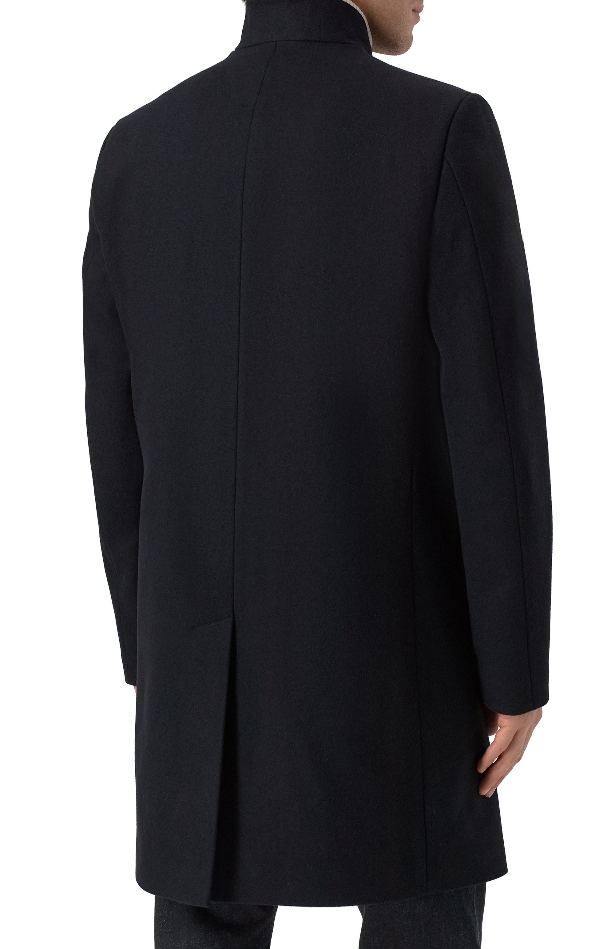 Шерстяное пальто HUGO черного цвета по цене 47950 руб., арт. 50546551, фото 4 Шерстяное пальто HUGO, арт. 50546551, фото 4