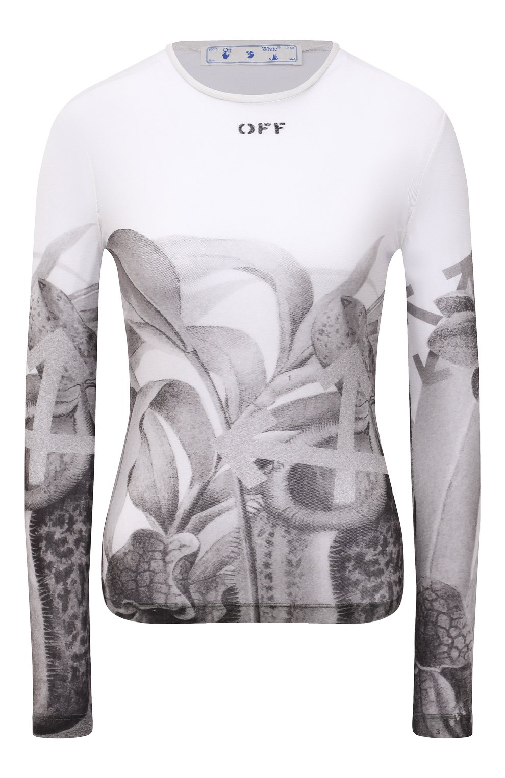 Топ OFF-WHITE черно-белого цвета по цене 38600 руб., арт. 0WAD136S21FAB001, фото 1 Топ OFF-WHITE, арт. 0WAD136S21FAB001, фото 1