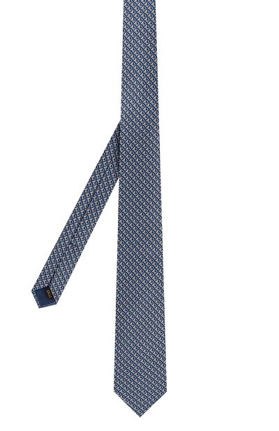 Шелковый галстук ZILLI синего цвета по цене 25800 руб., арт. 50576/TIES, фото 2 Шелковый галстук ZILLI, арт. 50576/TIES, фото 2