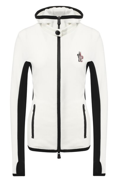Женский кардиган с контрастной отделкой и капюшоном MONCLER, арт. D2-098-84521-00-80093
