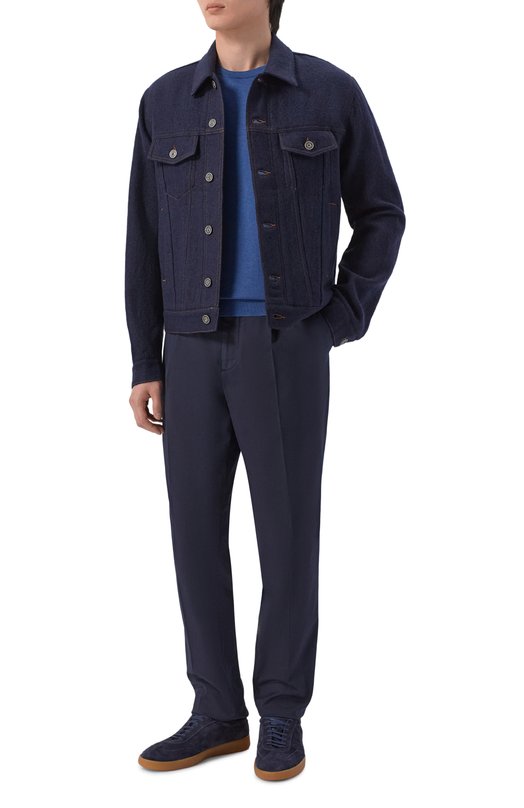 Хлопковый джемпер Gran Sasso 43104/29401 Синий  43104/29401 Фото 2