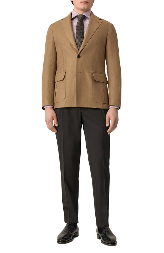 Льняной пиджак Corneliani 25X591-2514108 Бежевый  25X591-2514108 Фото 3