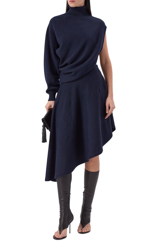 Шерстяное платье Alaia AA9R2847K160C Синий  AA9R2847K160C Фото 2