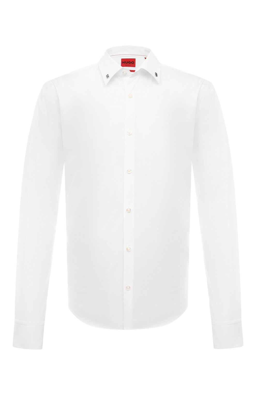 Хлопковая сорочка HUGO белого цвета по цене 13200 руб., арт. 50490712, фото 1 Хлопковая сорочка HUGO, арт. 50490712, фото 1
