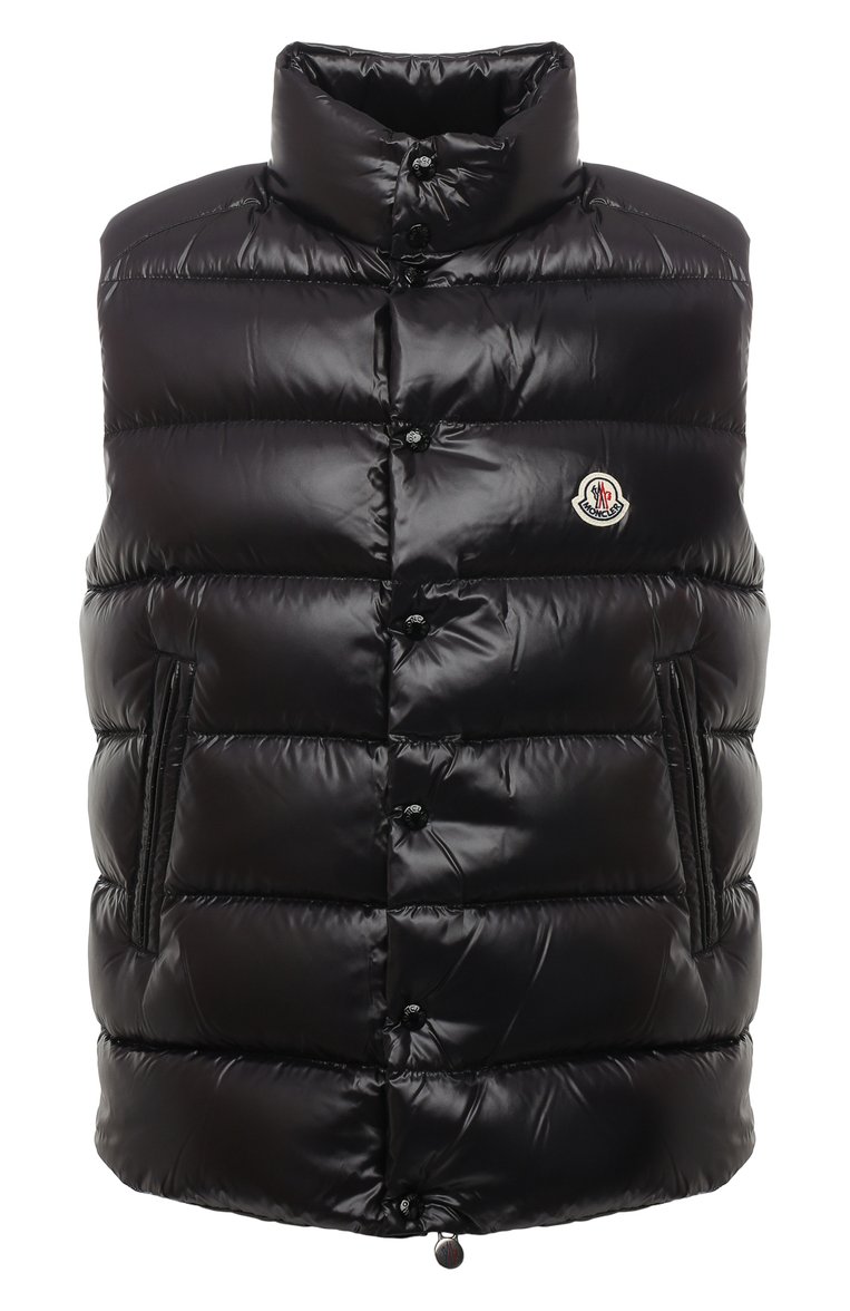 Мужской пуховый жилет tibb MONCLER черного цвета, арт. G2-091-1A000-96-68950 | Фото 1 (Материал утеплителя: Пух и перо; Материал подклада: Синтетический материал; Материал внешний: Синтетический материал; Кросс-КТ: Куртка, Пуховик; Стили: Спорт-шик; Длина (верхняя одежда): Короткие; Драгоценные камни: Проставлено; Материал сплава: Проставлено; Мужское Кросс-КТ: жилеты-объемные)