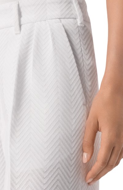 Брюки из хлопка и вискозы MISSONI белого цвета по цене 141500 руб., арт. DC26SI00/BR0122, фото 5 Брюки из хлопка и вискозы MISSONI, арт. DC26SI00/BR0122, фото 5