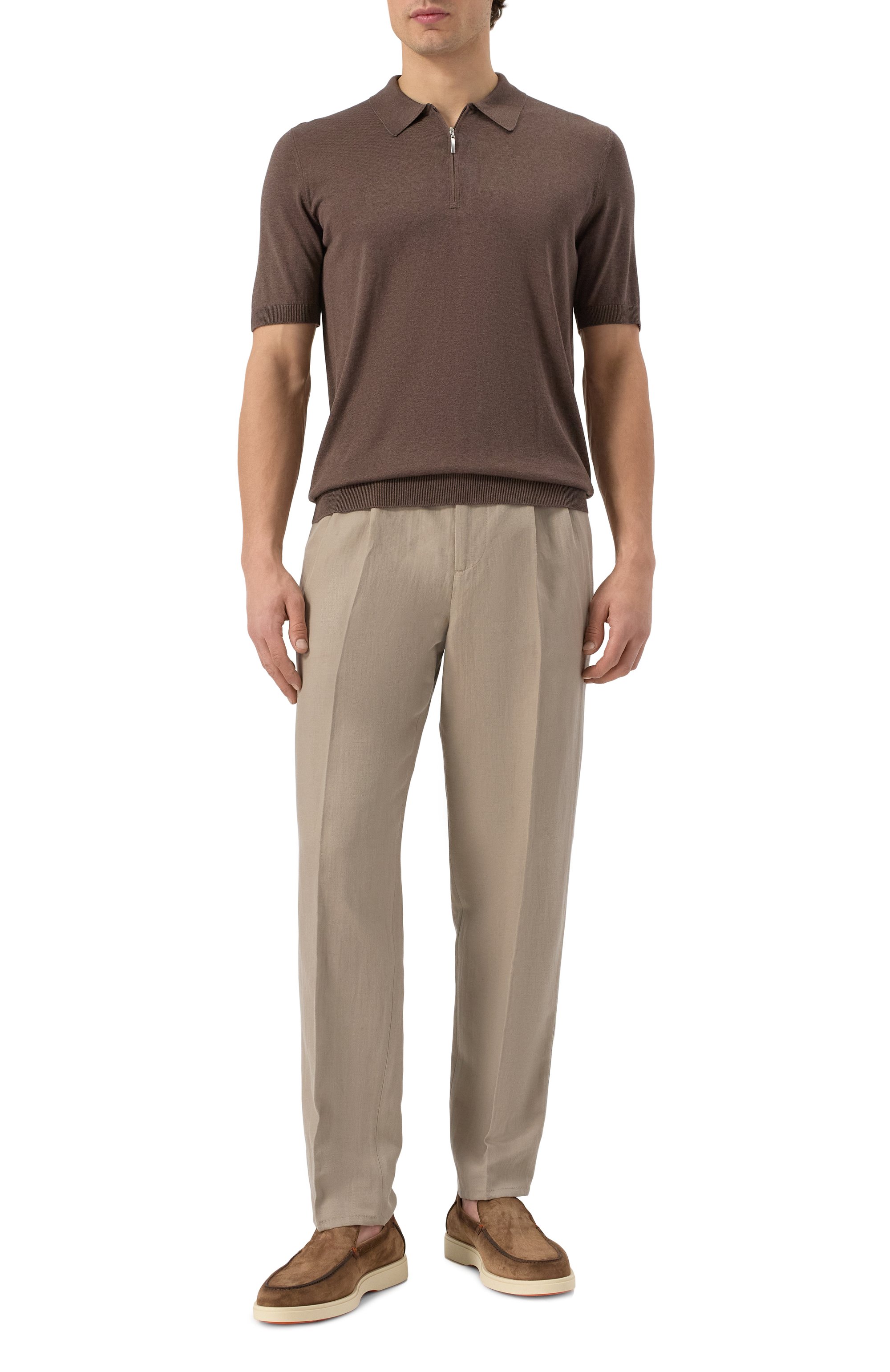 Брюки изо льна и хлопка BRUNELLO CUCINELLI, арт. MH255E1710, фото 2