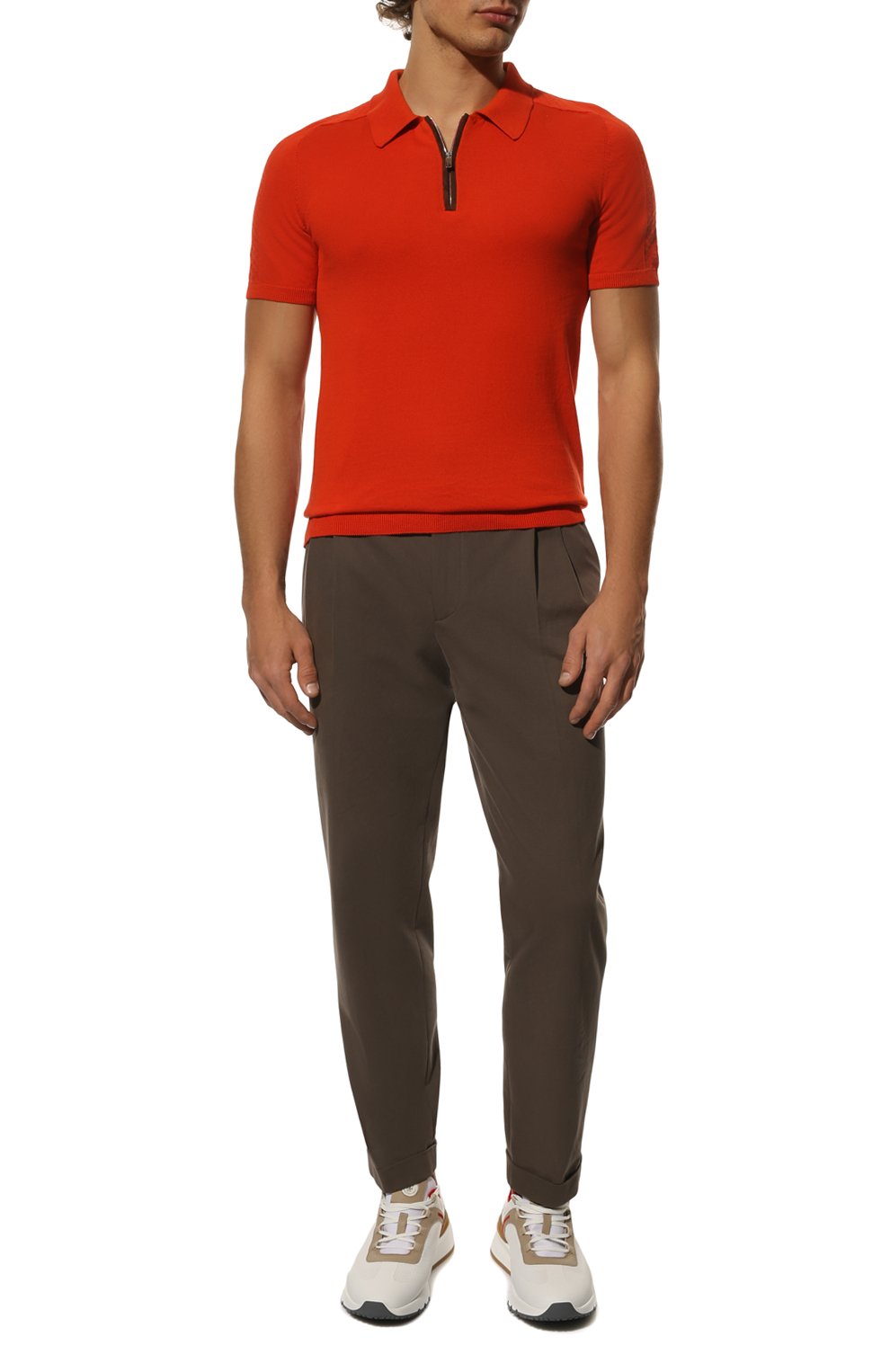 Хлопковое поло IL BORGO CASHMERE оранжевого цвета по цене 65050 руб., арт. 56-1963M0DG0, фото 2 Хлопковое поло IL BORGO CASHMERE, арт. 56-1963M0DG0, фото 2