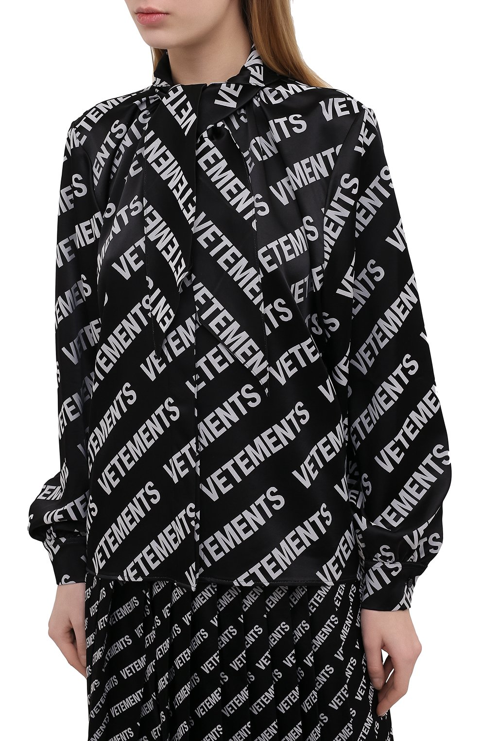 Блузка VETEMENTS, арт. WE51SH700B 2606/BLACK/WHITE, фото 3
